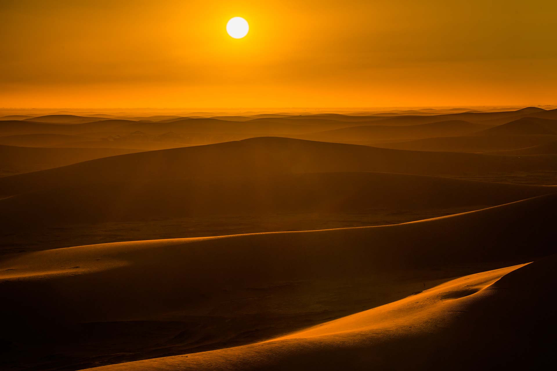 Marokko - Blogbeitrag - Sonnenuntergang über der Sahara